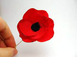 Lapel Flower Pin Red Poppy Stick Hat Pin In 2021 Red Poppies Lapel Flower Flower Lapel Pin