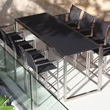 Gymax 3pcs outdoor rattan wicker style bar stools table set 2 cushioned chair decor. Royal Botania Ninix Bar Table Stool Dining Outdoor Homeinfatuation Com