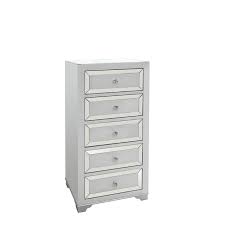 Some white chest of drawers can be shipped to you at home, while others can be picked up in store. Bianca 5 Drawer Tall Boy Mirrored Silver White Bedroom Chests Fishpools
