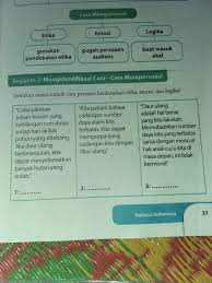 Kunci jawaban bahasa indonesia kelas 9 halaman 30 31 laporan percobaan kandungan listrik pada buah semester 1 buku bahasa indonesia bab 1 melaporkan percobaan. Tentukan Mana Contoh Cara Persuasi Berdasarkan Etika Emosi Dan Logika Brainly Co Id
