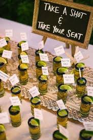 Take A Shot Take Your Seat Get That Party Started I Would Attach A Small Salt Packet Wi Fall Wedding Diy Diy Fall Wedding Decorations Seating Chart Wedding