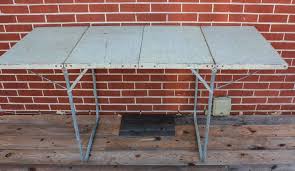 Vintage Metal Folding Picnic Table 60 X 24 Folds In Three Carry Handle Folding Picnic Table Metal Folding Table Vintage Metal