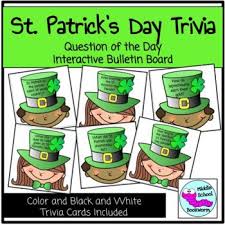 According to a number of historians, the official color of st. St Patrick S Day Trivia Worksheets Teaching Resources Tpt