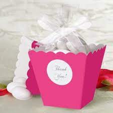 Bright Pink Popcorn Box Wedding Favor Kit Party City Favor Kits Popcorn Box Wedding Favour Kits