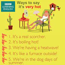 Things southerners say when it's hot. Other Ways To Say It S Hot Outside Myenglishteacher Eu Blog
