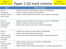 Upsr paper 2 marking scheme. Paper 1 Tues 6th June Gcse English Language Paper 2 Mon 12th June Ppt Download