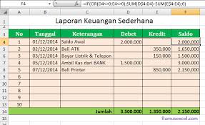 Cara Membuat Laporan Keuangan Sederhana Dengan Excel