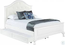 Most manufacturers build trundle beds with either metal or wood. Jenna White Full Panel Bed With Trundle From Elements Furniture Coleman Furniture