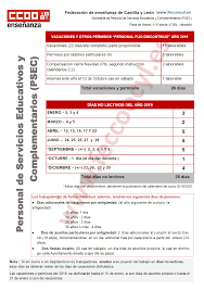 Descubre el método más sencillo y automático de gestionar los permisos y vacaciones de los miembros de tu organización. Personal Laboral Vacaciones Y Permisos Ano 2019 Feccoocyl