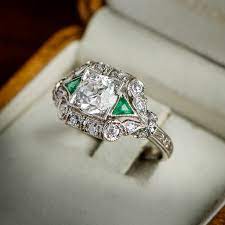 Wedding Ring For Sale Selected For You Weddingrings Vintage Engagement Rings Emerald Engagement Ring Art Deco Engagement Ring