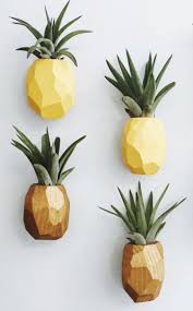 Handmade Wooden Pineapple Air Plant Holders Goodsmithshop On Etsy Ananas Dekor Pflanzen Diy Ubertopf