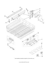 Popular parts for your kitchenaid kdte334dss0 dishwasher. Upper Rack And Track Kitchenaid Kuds40fvss Parts Diagram Page 11