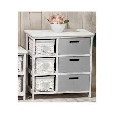 Dai un'occhiata ai nostri mobili e oggetti decorativi e fai i pieno di ispirazione! Mobile Shabby Con Ceste Vimini Grigio E Bianco In Legno Brico Casa