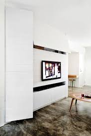 Hidden Wall Storage With Tv Mounted Tv Room Design Living Room Tv Living Room Storage