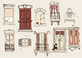 Posts About Windows On The Paris Apartment Window Drawing Window Illustration House Illustration