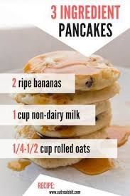 3 Ingredient Pancakes Made With Bananas Milk And Rolled Oats Healthy And Nutritious Snack Or Breakfast Idea For Children Recipes Food Whole Food Recipes