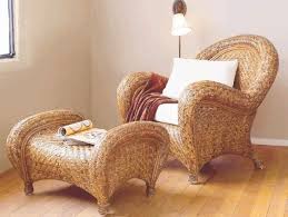 For Sale Pottery Barn Wicker Chair And Ottoman Brooklyn Wicker Dining Chairs Wicker Patio Furniture Florida Living Room