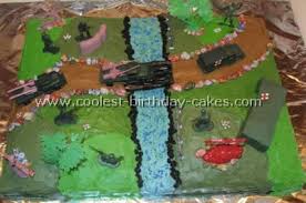Camo styles cakes would be perfect to celebrate. 190 Coolest Homemade Military Theme Cakes