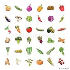 Vegetable And Fruit Collection Ad Vegetable Fruit Collection In 2020 Simple Logo Design Aesthetic Template Stock Vector