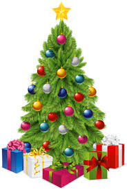 Christmas free png image ornament ribbon. Transparent Christmas Tree With Presents Png