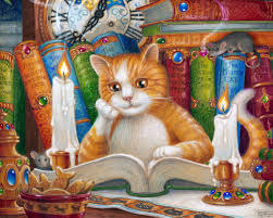 The Literate Cat Jigsaw Puzzle Dogs Cats Vermont Christmas Company