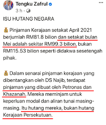 Walau bagaimanapun, hutang kerajaan persekutuan berada pada tahap yang boleh urus di mana Najib Razak Astaghfirullahalazim Ke Mana Hilangnya Facebook