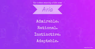 The Hidden Meaning Of The Name Aria In 2020 Aria Name Names Aria