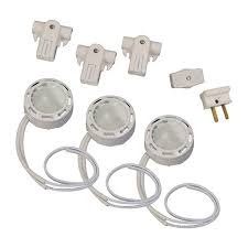 Westek Xenon Plug In 3 Light Under Cabinet Puck Light Set Of 3 Walmart Com Walmart Com