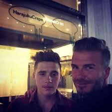 David and Brooklyn Beckham achieve all father and son goals as they enjoy  late night crepes