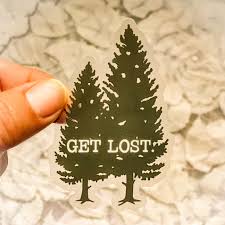 Clear “get Lost” Vinyl Sticker