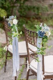 Wedding Aisle Decoration Pew Flowers Set Of 8 Dusty Blue Wedding Aisle Decorations Wedding Aisle Decorations Outdoor Wedding Chair Decorations