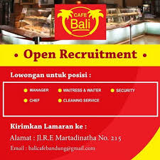 Cari lowongan kerja notaris untuk karir dan pekerjaan anda. Lowongan Kerja Cafe Bali Bandung Jl Re Martadinatha Lowongankerjacareer Com