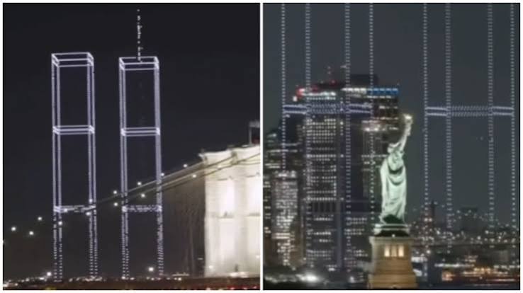 What Was the 2,977 Lights Drone Show Over Lower Manhattan on 9/11's 25th Anniversary?