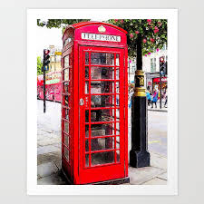 Want to discover art related to telephone_both? London England Red Telephone Booth Telephone Box Art Print By Happenstancebychance Society6