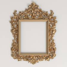 Carved Classic Frame 3d Model Rm 033 3d Model Classic Frame Frame 3d Model