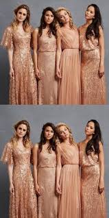 Sheath Mismatched Rose Gold Bridesmaid Dresses Cheap Bridesmaid Dresse Prom Copper Bridesmaid Dresses Romantic Bridesmaid Dresses Metallic Bridesmaid Dresses