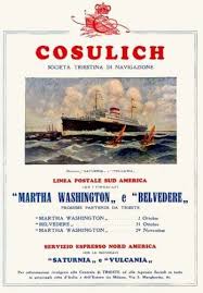 Eelv europe ecologie les verts. Societa Triestina Di Navigazione Cosilich Linea Postale Sud America Piroscafi Martha Washington E Belvedere Travel Posters Travel Movie Posters