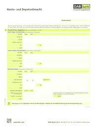 Seit 1999 ist sie an der frankfurter börse gelistet. Fillable Online Konto Und Depotvollmacht Pdf 157 Kb Dab Bank Ag Fax Email Print Pdffiller