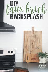 Instagram bre.goji we decided to renovate our little kitchen. How To Install A Faux Brick Backsplash Craftivity Designs