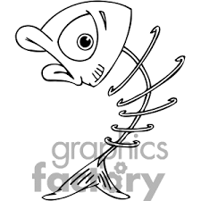 Clipart Of Cartoon Skeleton Of A Fish Bones 377403 Clip Art Fish Bone Art
