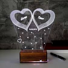 3 Boyutlu Led Lamba Romantik Kalpli Hediyemen Com Lamba Led Romantik
