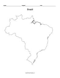 Brazil Outline Map Free Printable Brazil Map Map Map Outline