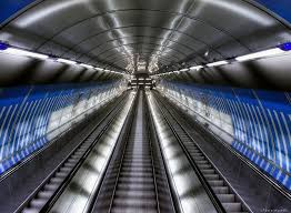 Escalator At Ladvi Metro Station Prague Metro Station Infrared Photography Prague