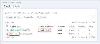Unable To Remove An Ip Address Via Plesk Ip Address 203 0 113 2 Cannot Be Removed Because It Is Used By Dns Zone Of One Or More Domains Plesk Help Center