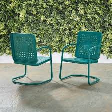 2pk Bates Outdoor Metal Chairs Turquoise Crosley In 2020 Metal Chairs Vintage Chairs Restoration Hardware Dining Chairs
