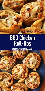 Bbq Chicken Roll Ups Recipe Chicken Roll Ups Chicken Rolls Shredded Bbq Chicken