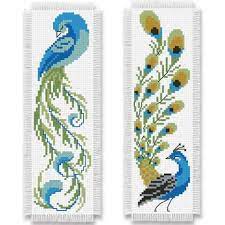 Every color of dmc, thousands of other colors available. Herrschners Fancy Bird Bookmarks Counted Cross Stitch Kit Paradise Peacock Cross Stitch Bookmarks Cross Stitch Flowers Cross Stitch