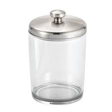 interdesign gina bathroom vanity canister jar for cotton interdesign bathroom canisters amazing bathrooms