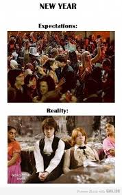 New Year S Eve Expectations And Reality Funny Pictures Expectation Vs Reality Harry Potter