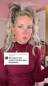 Replying to @Your Favorite Amanda literally the most requested tutorial  I’ve ever gotten! I hope y’all aren’t disappointed! 😅 Its just a regular  ponytail to me but this is what I do! 🤷🏼‍♀️ I hope this ...